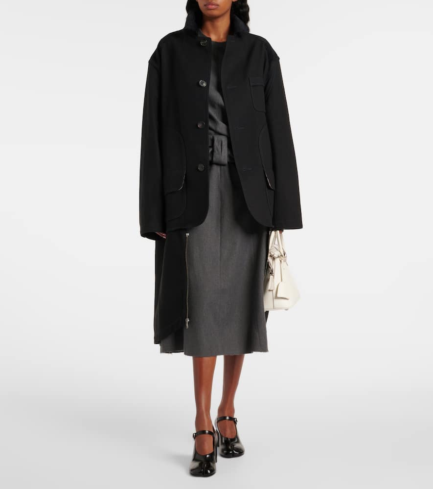 Cotton and wool coat