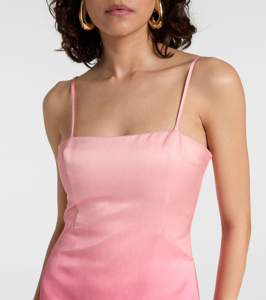 Alémais Inez ombré linen-blend midi dress