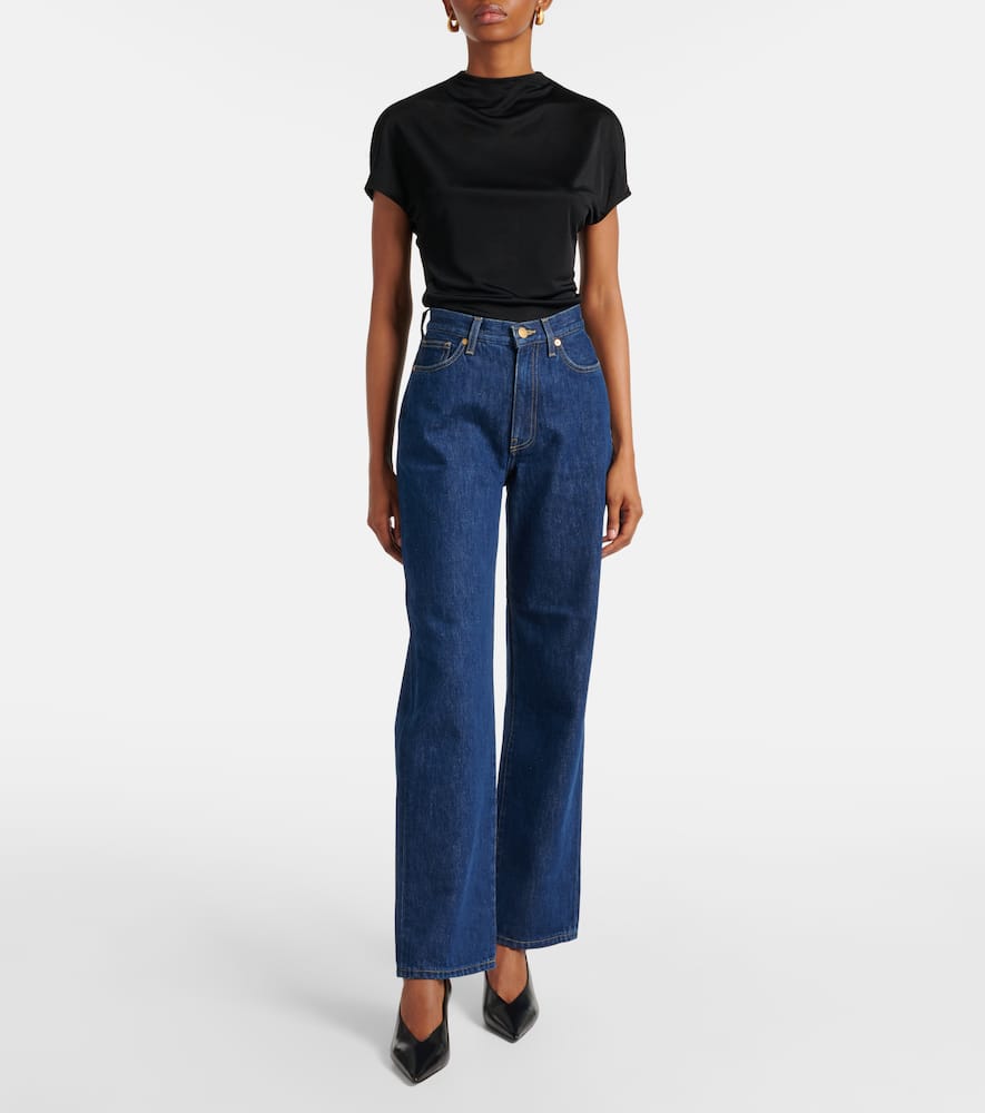 Linn high-rise wide-leg pants