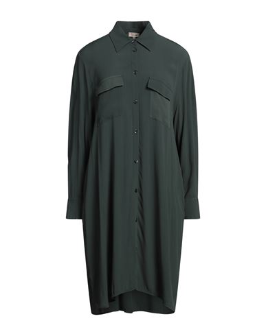 Woman Mini dress Dark green Size S Viscose, Silk