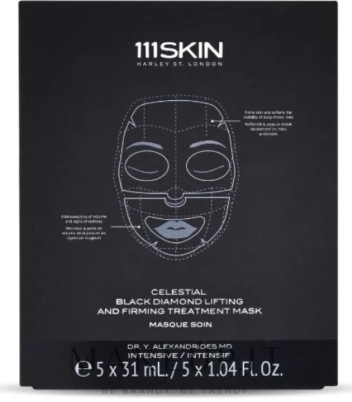 Maschera per viso e collo 111Skin Celestial Black Diamond Lifting And Firming Mask