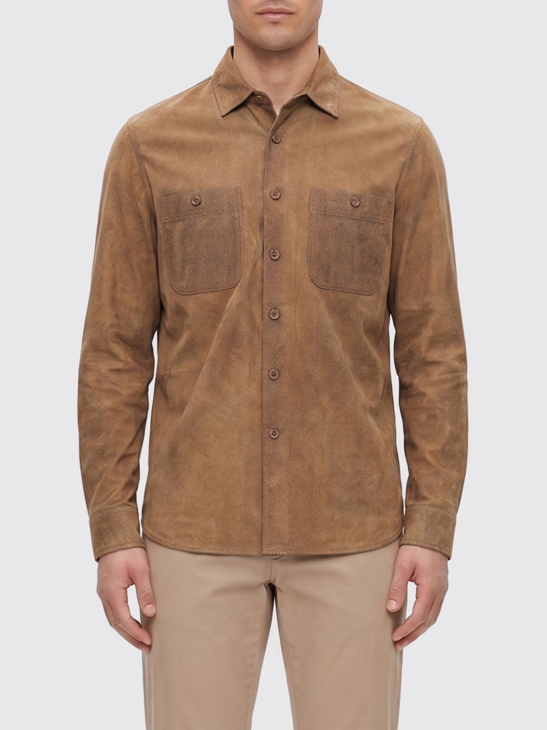 Shirt Men color Brown