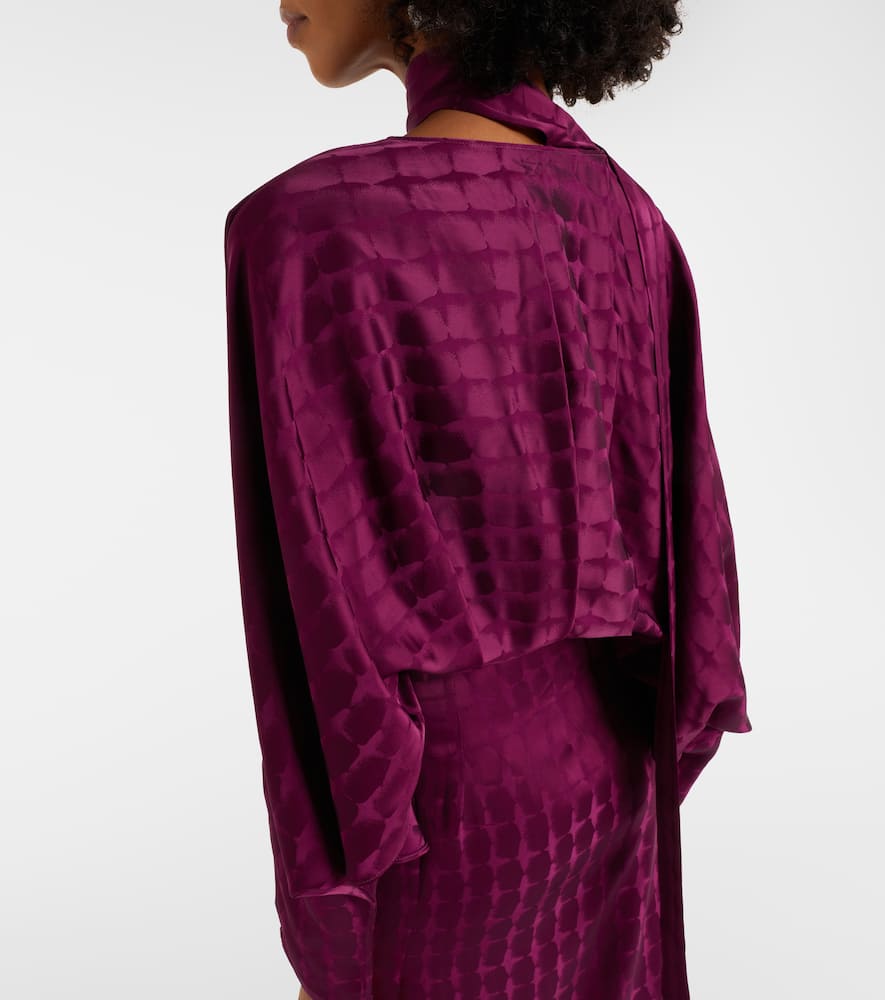 Dunaway belted crêpe cady wrap dress