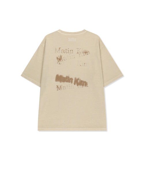 PIGMENT GRAFFITI LOGO TOP IN BEIGE