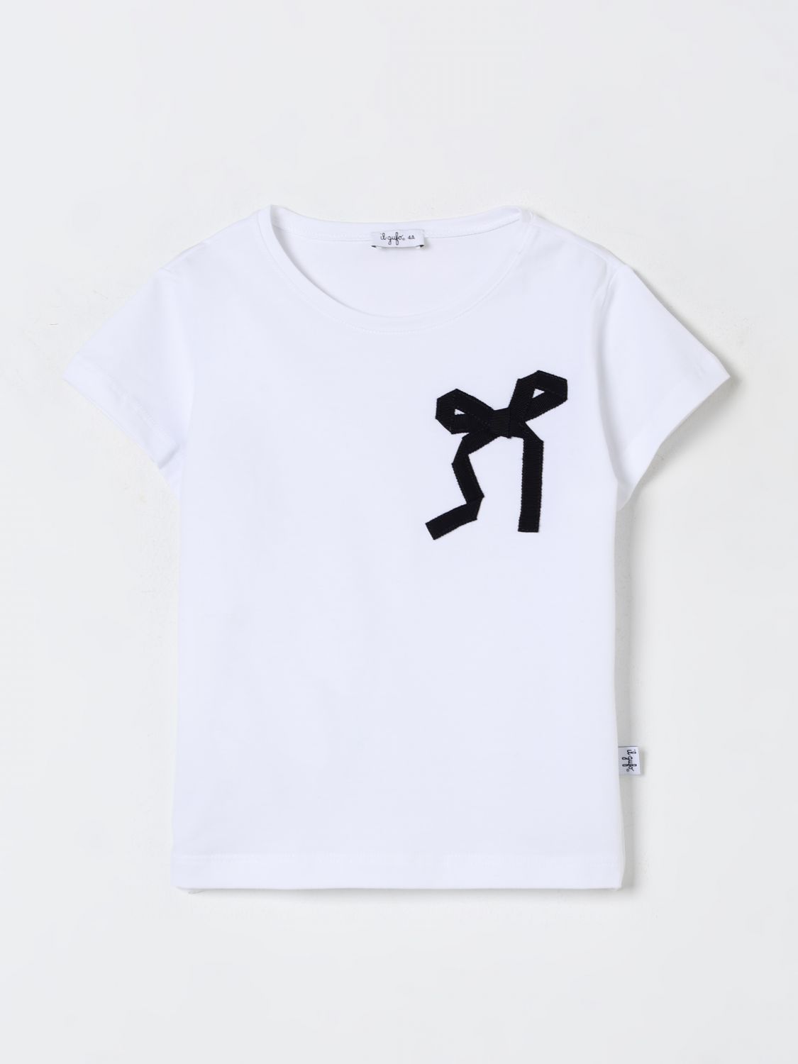 Bow-detail T-shirt - White