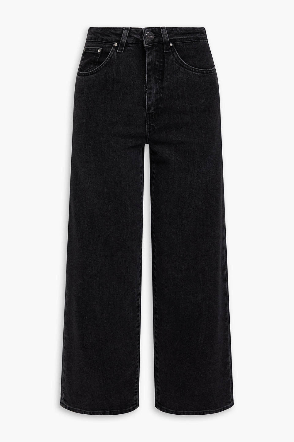 High-rise straight-leg jeans - Black - 32W-32L