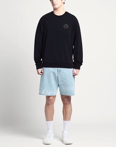 Man Sweatshirt Midnight blue Size L Cotton, Elastane