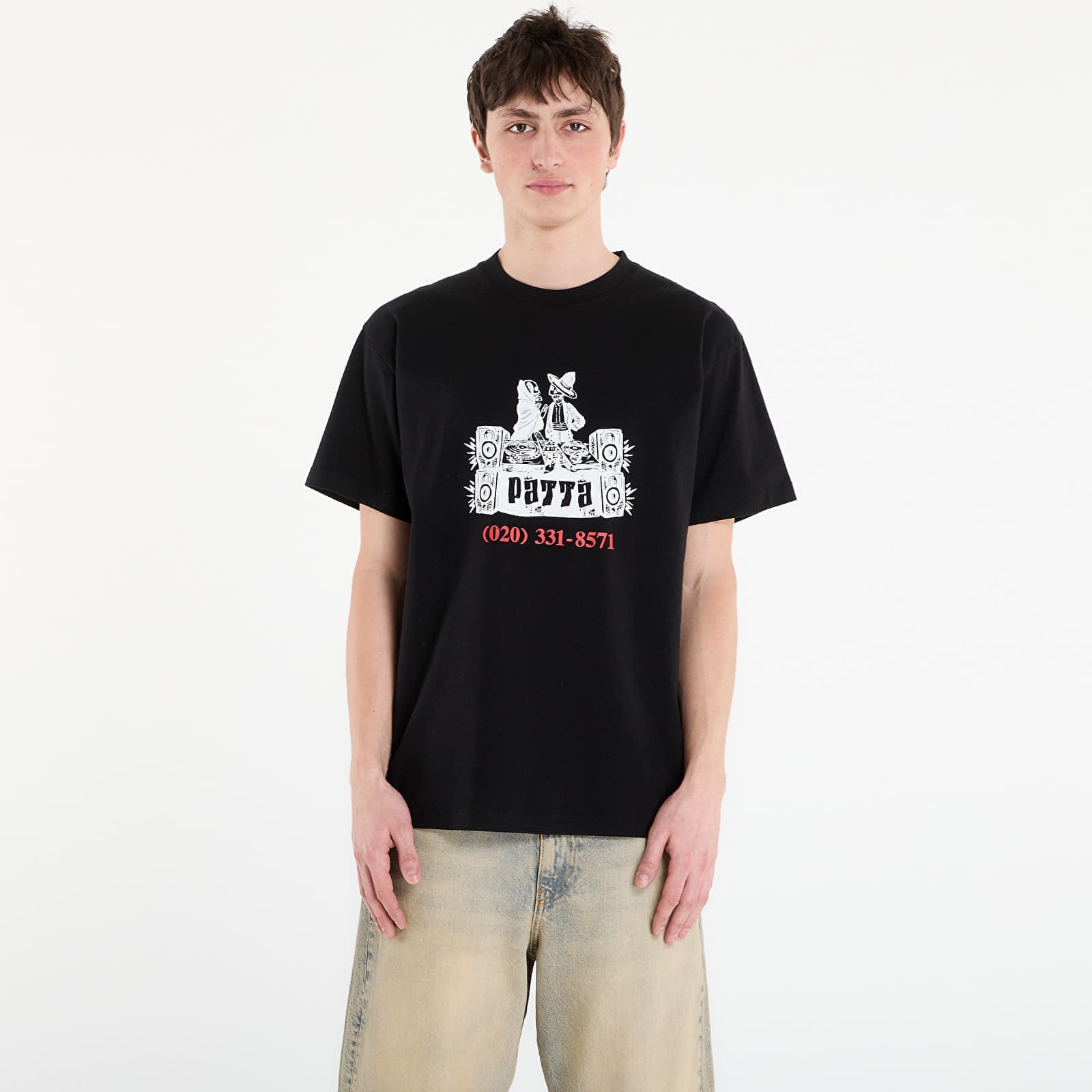T-shirt Patta DJ Skully T-Shirt UNISEX Black