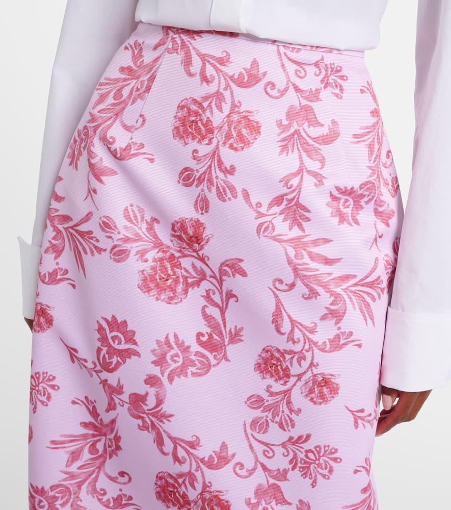 Lorelei floral taffeta faille pencil skirt