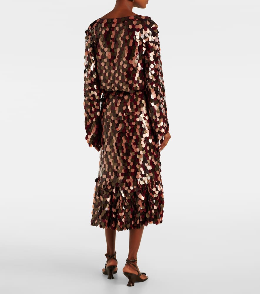Sequined midi skirt