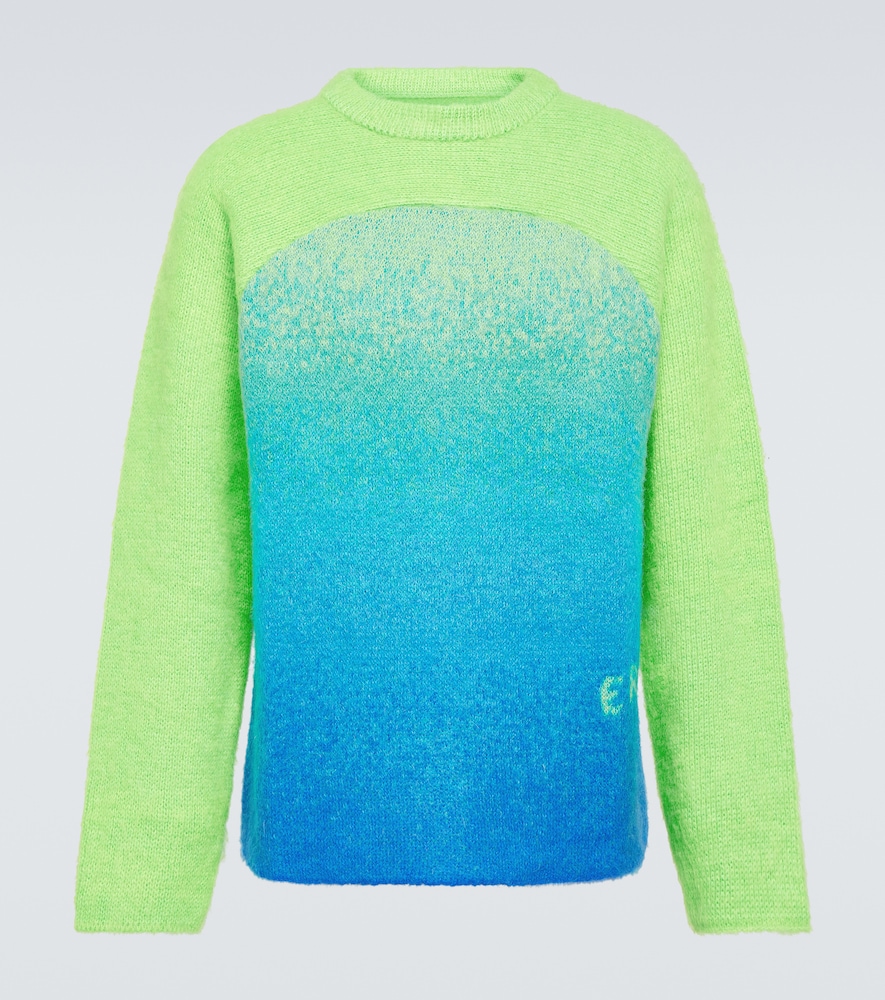 Rainbow knitted mohair-blend sweater