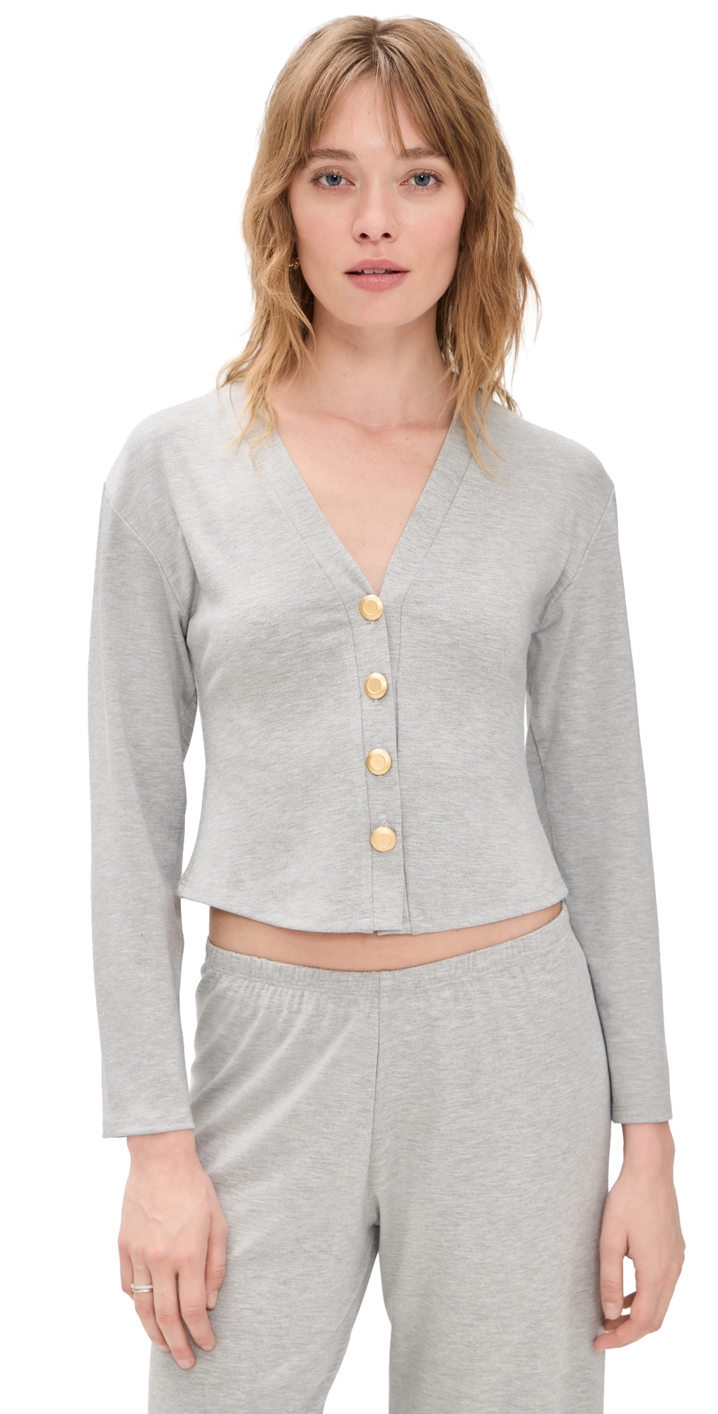 Mary Kate Ponte Cardigan Heather Grey
