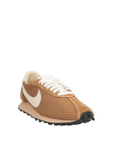 Man Sneakers Camel Size 8.5 Leather, Textile fibers
