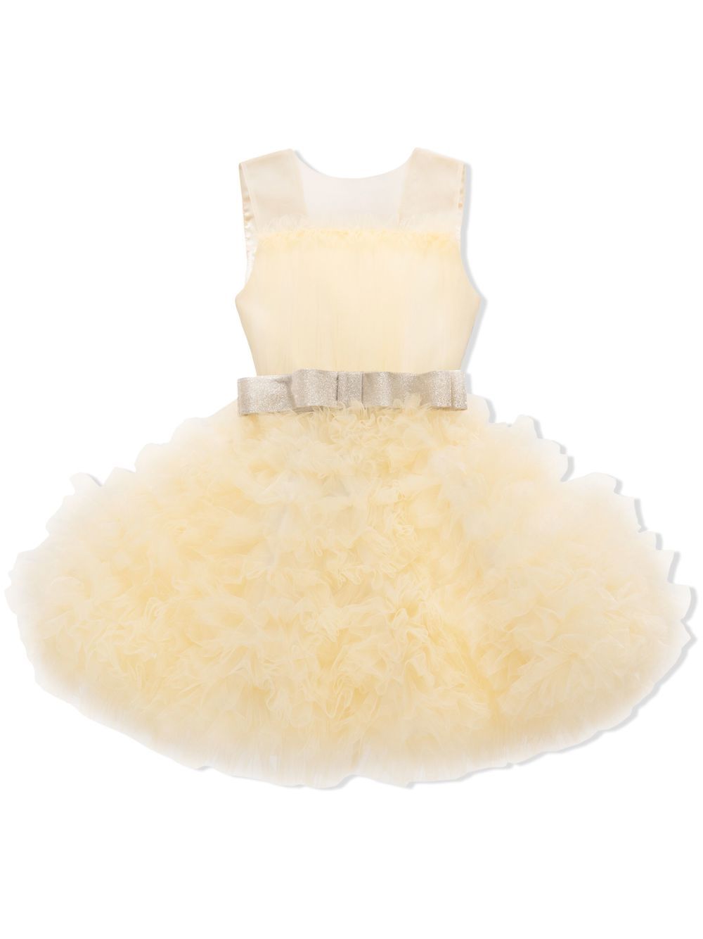 Azalea ruffle bow dress - Yellow