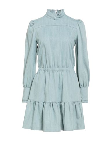 Woman Mini dress Blue Size 0 Cotton