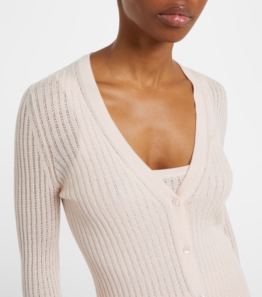 Emma pointelle cashmere and silk cardigan
