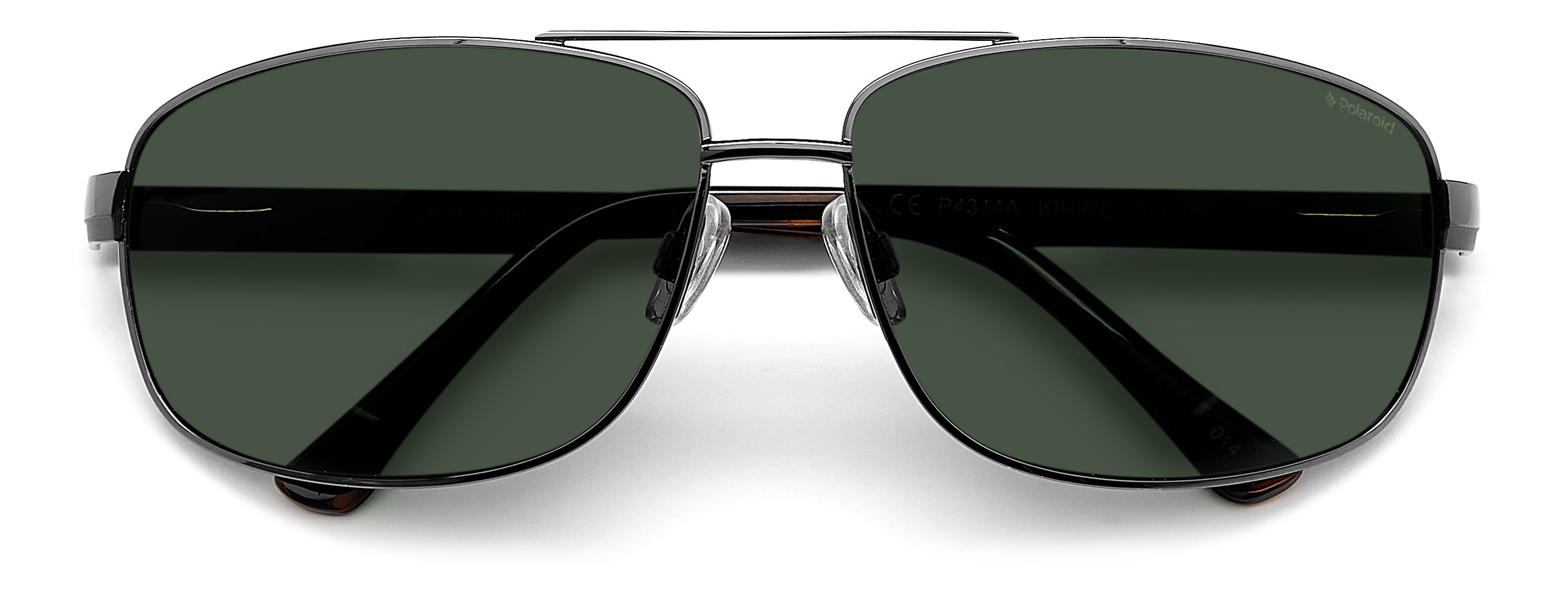 Polaroid P4314 KIH/RC Man Sunglasses Metal Black Pilot Polarized