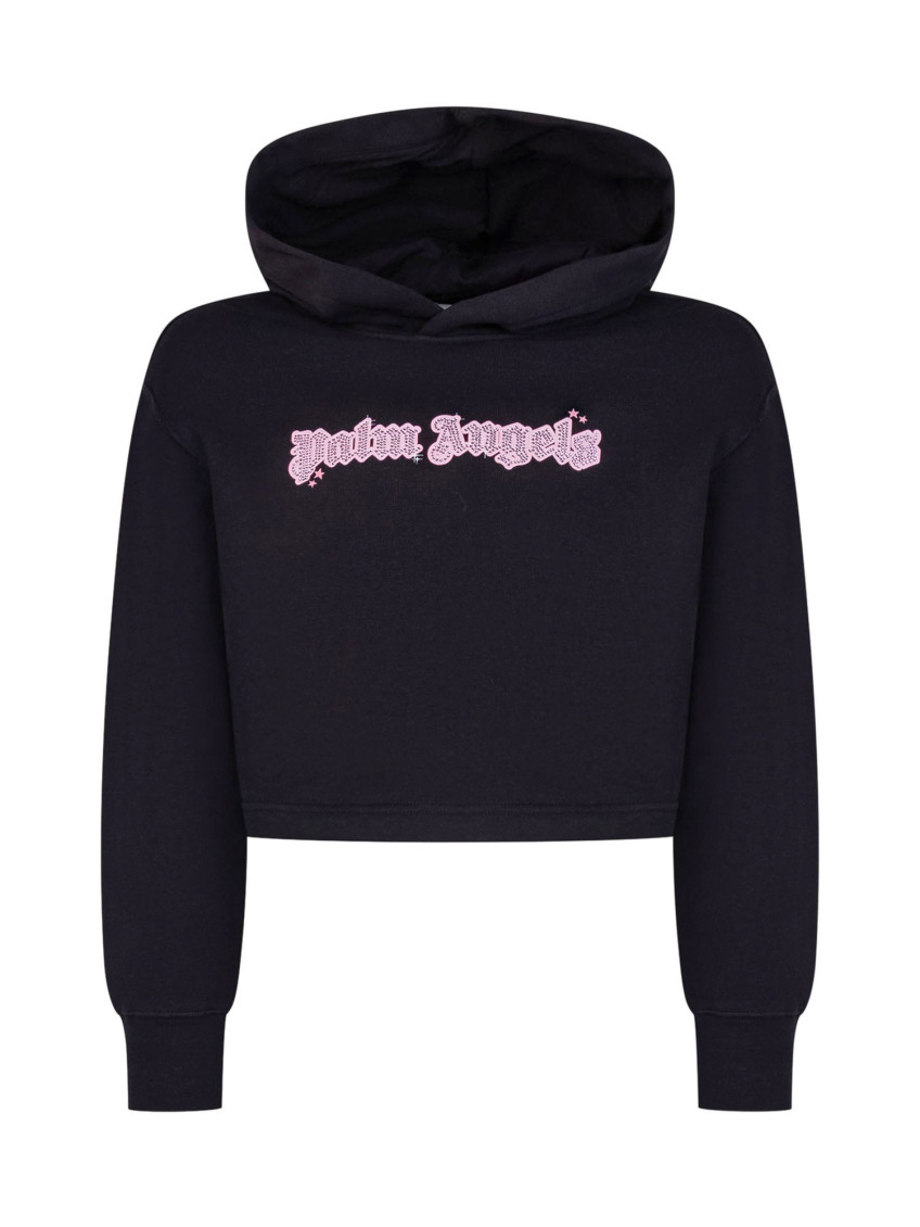 Girls Black Logo Hoodie