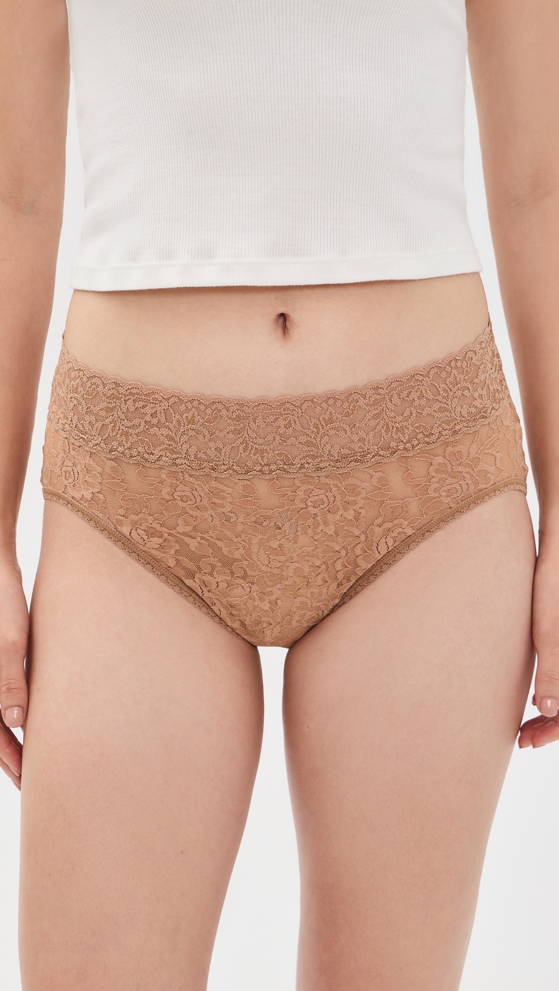 Signature Lace French Briefs Suntan
