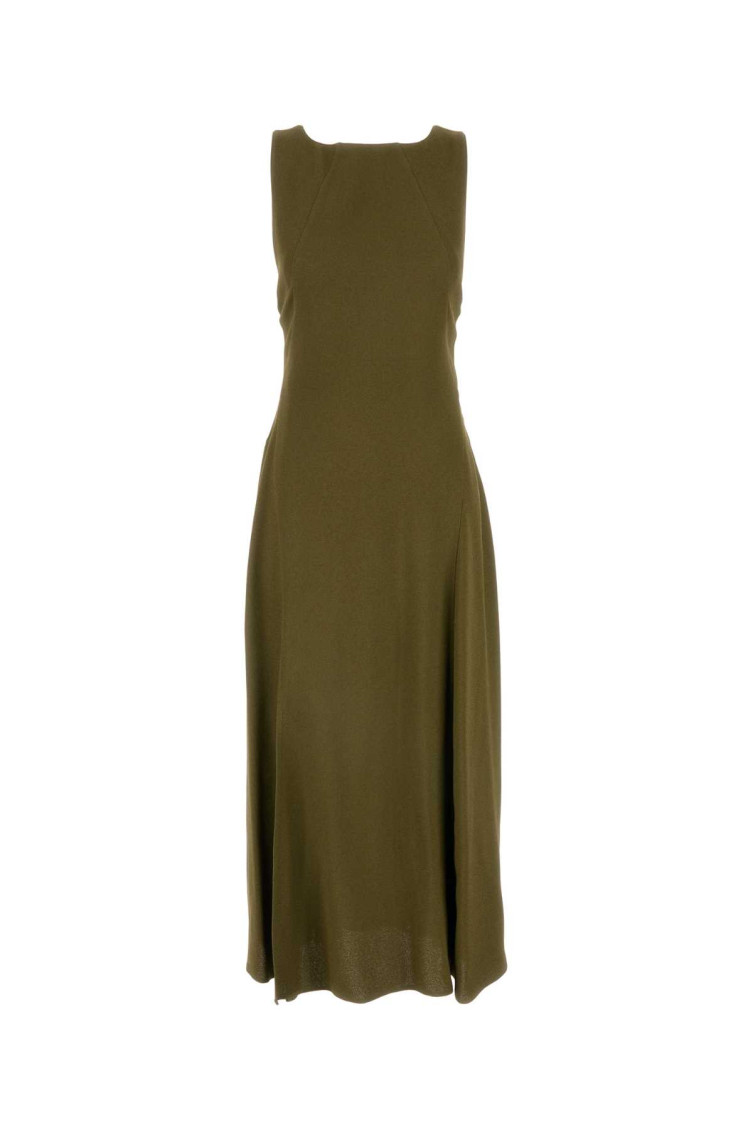 Olive Green Sablã Dress