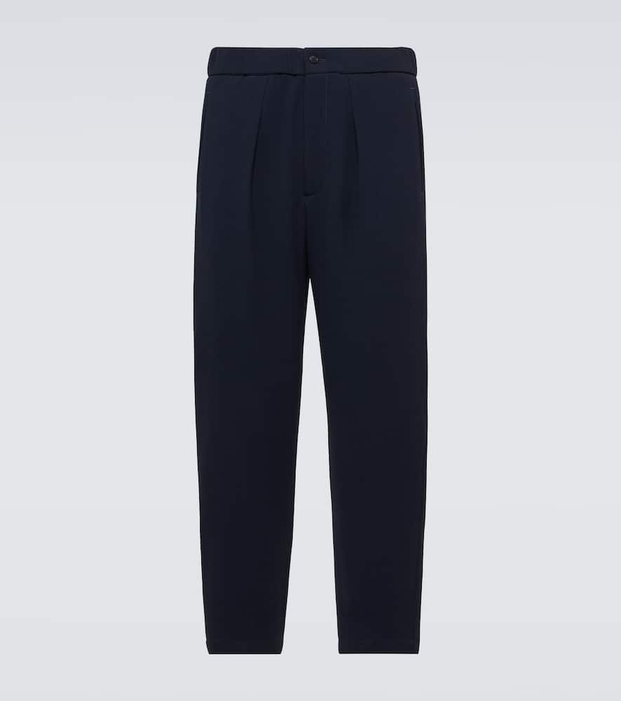 Wool-blend straight pants