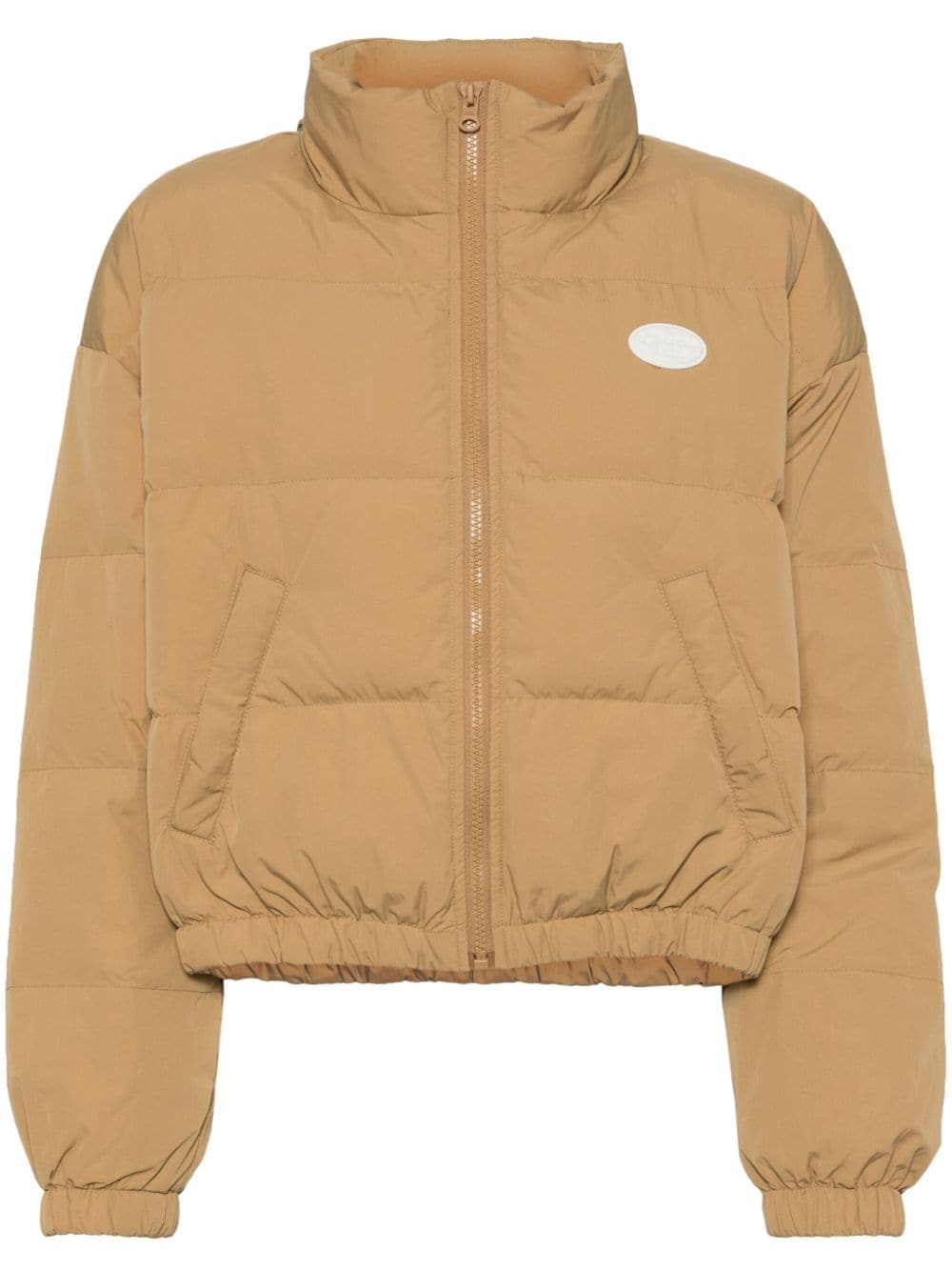 Logo down jacket - Brown