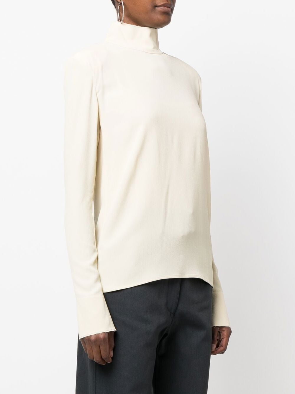 Véronique Leroy High Neck Zipped Honeves Top