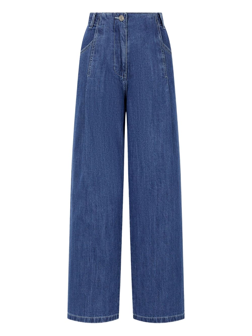 Wide-leg denim trousers - Blue