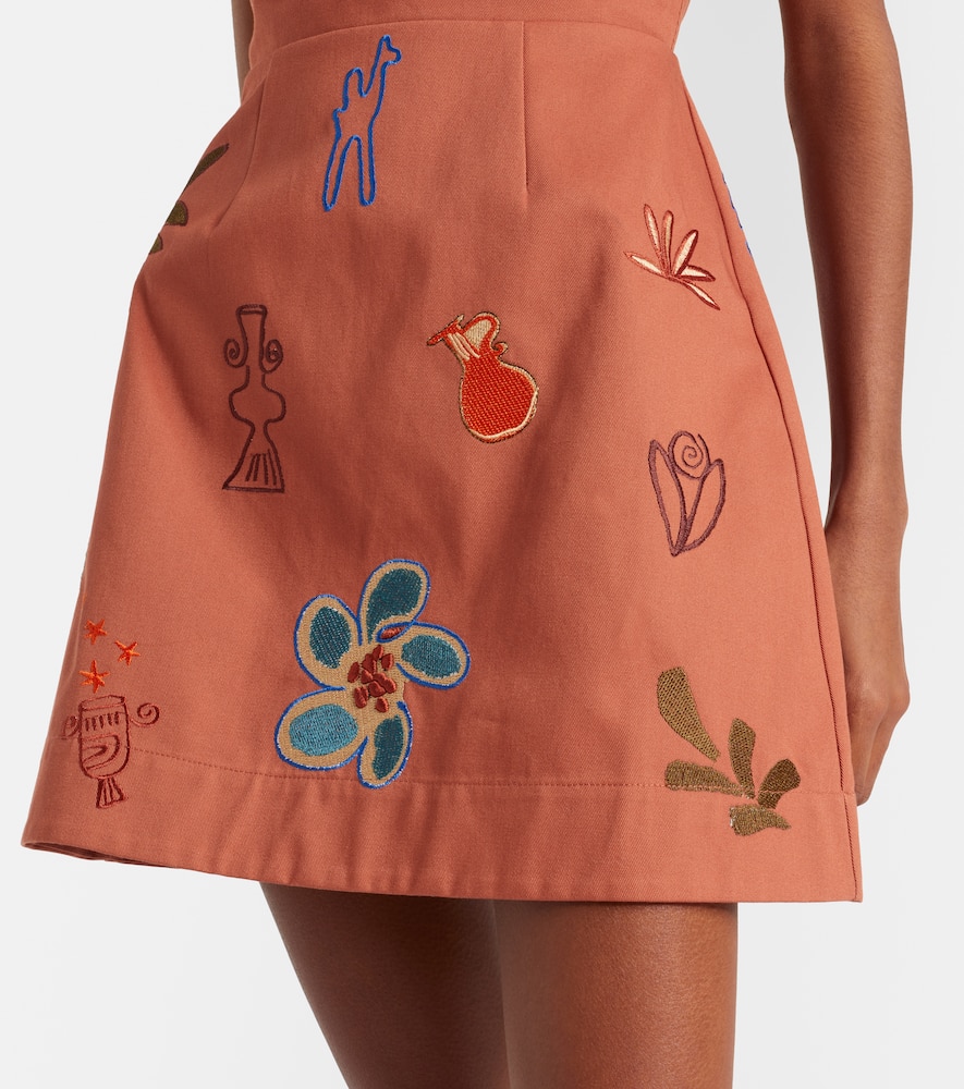 Alémais Dusty embroidered cotton minidress