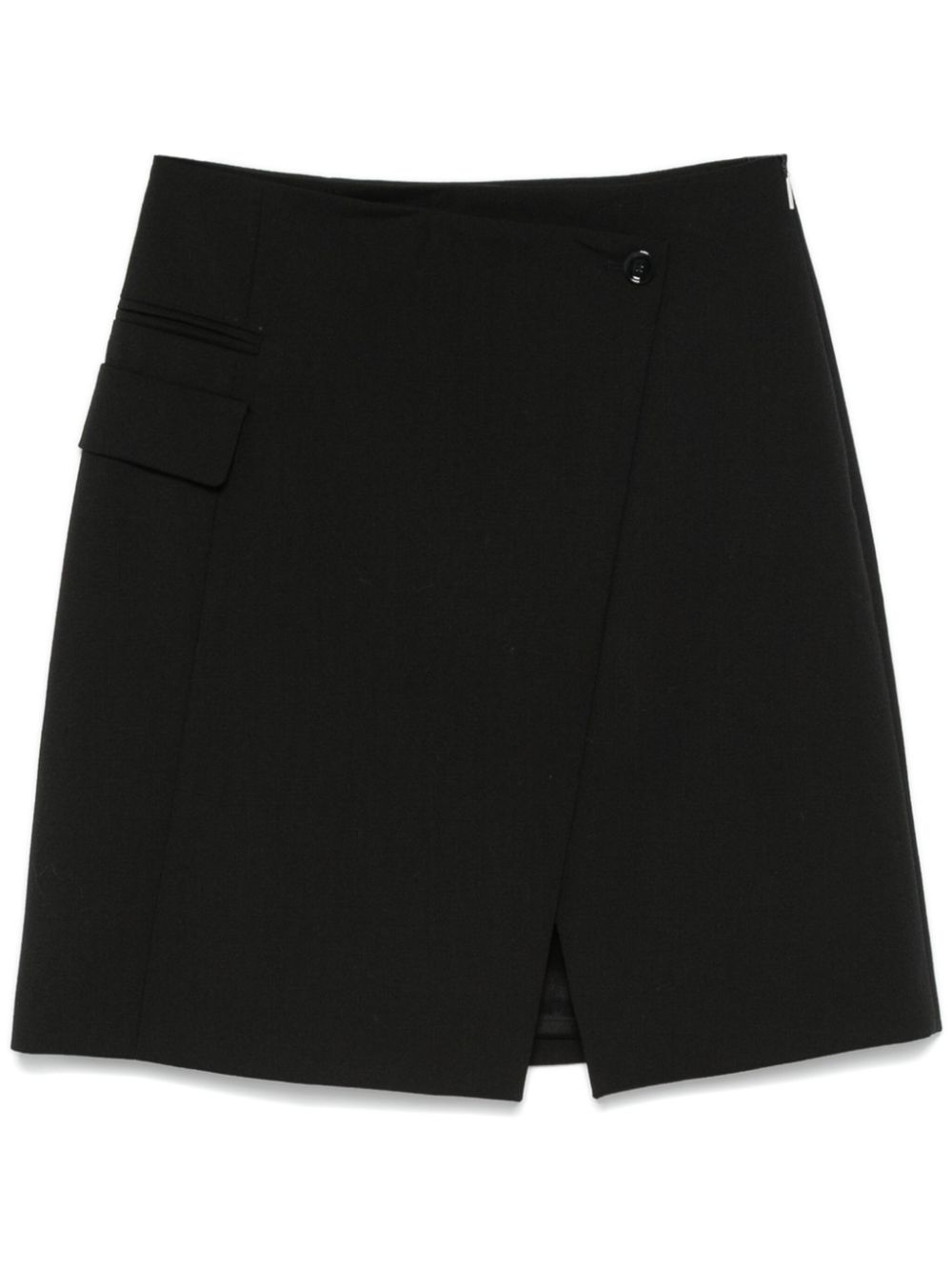 Virgin wool mini skirt - Black