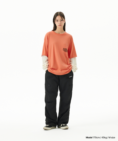 CROSS LOGO THERMAL LS TEE ORANGE