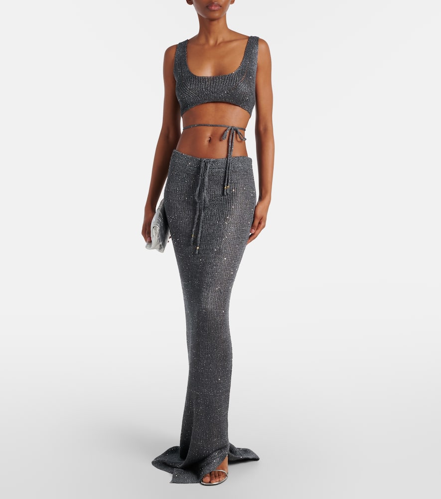 Alma sequined maxi skirt