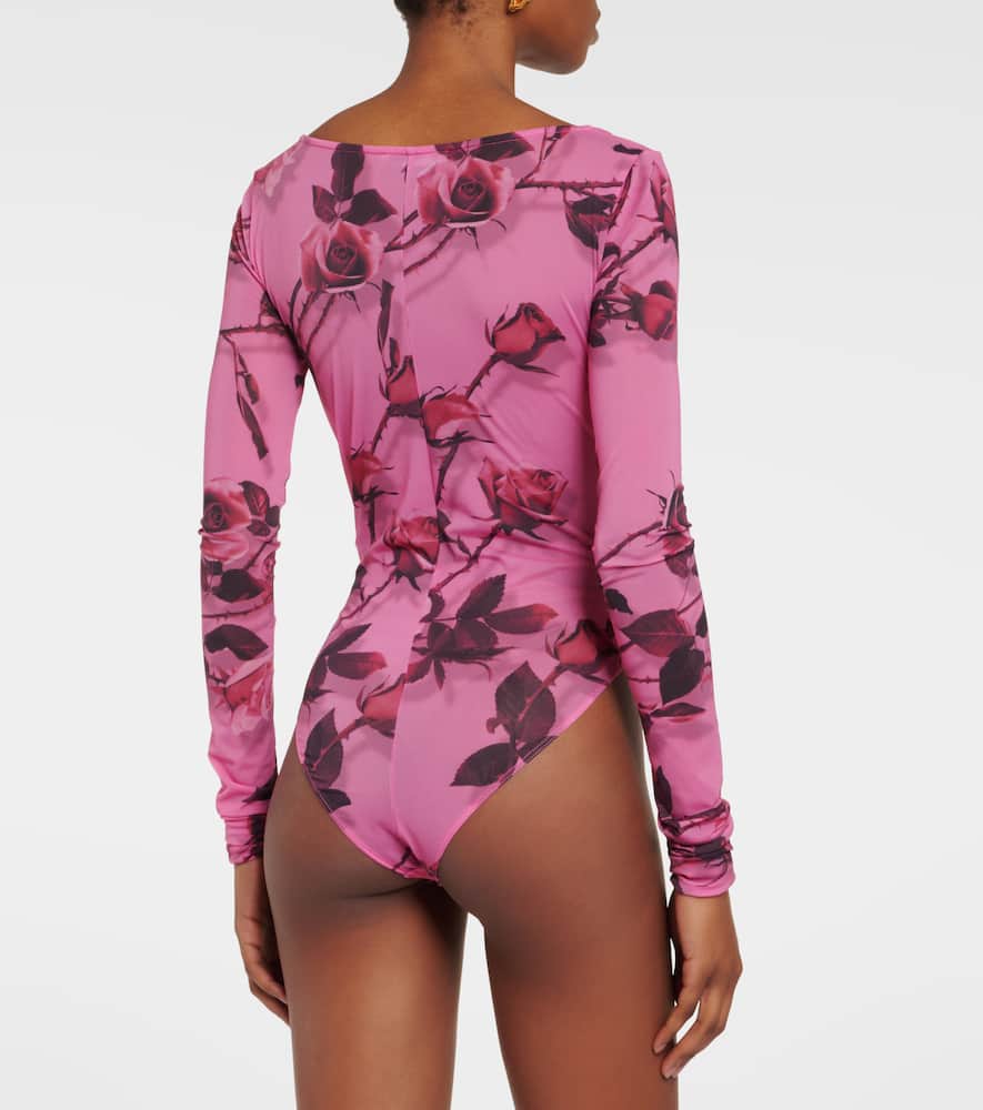 Floral printed bodysuit