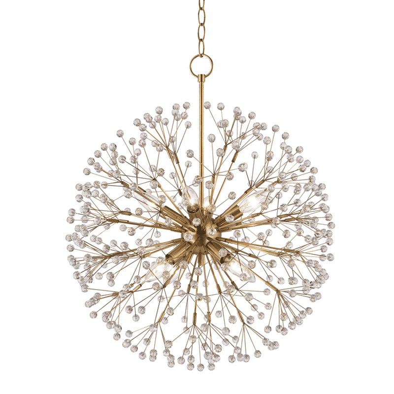 Dunkirk 8-Light Chandelier in Aged Bra