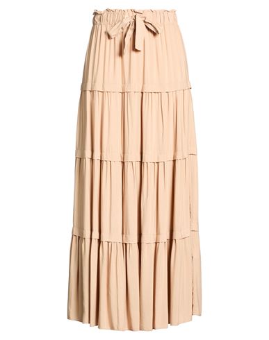 Woman Maxi skirt Beige Size 10 Viscose