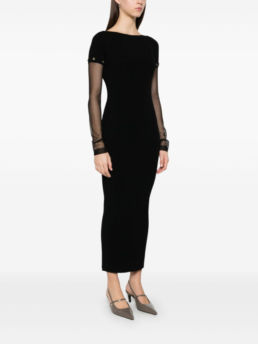 Black Pre Knitted Long Dress