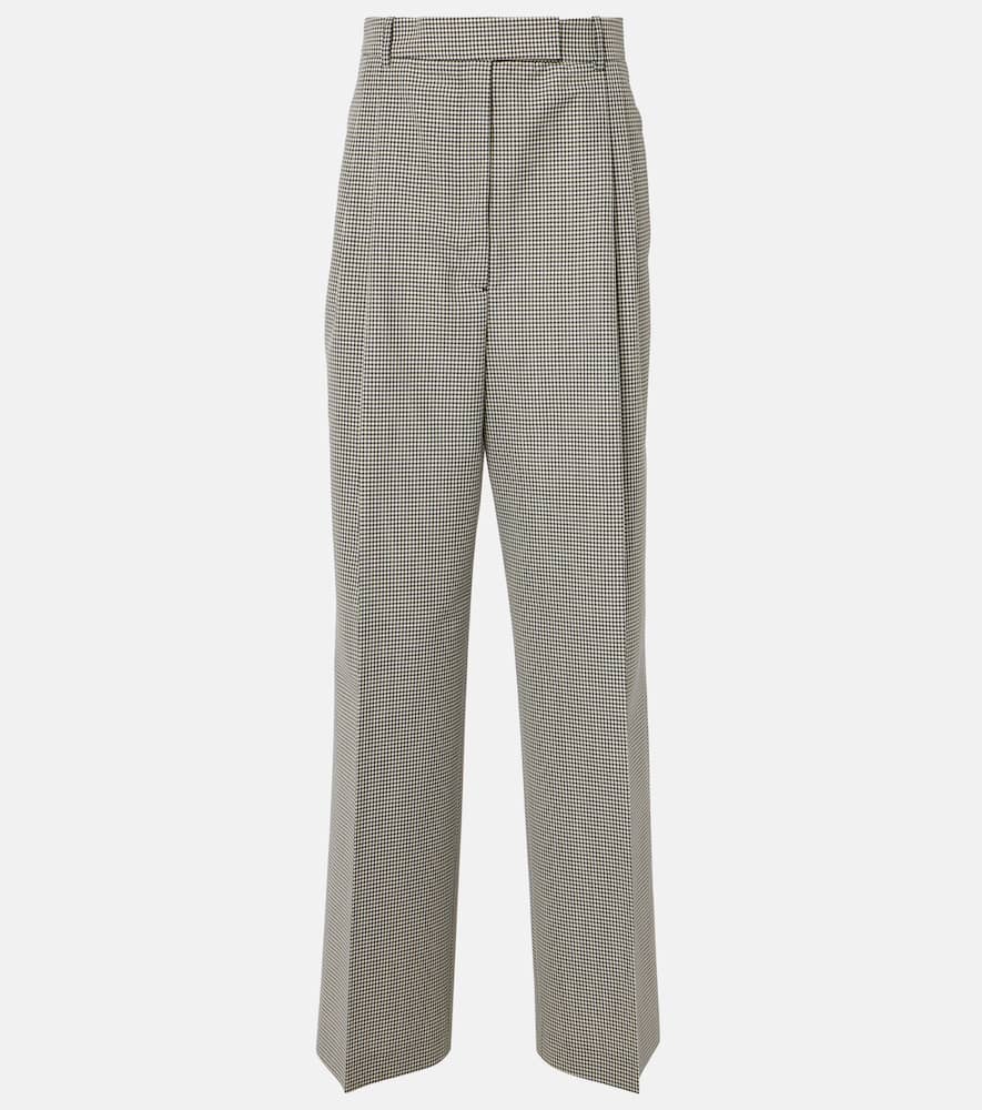 Róhe Gingham wool-blend wide-leg pants