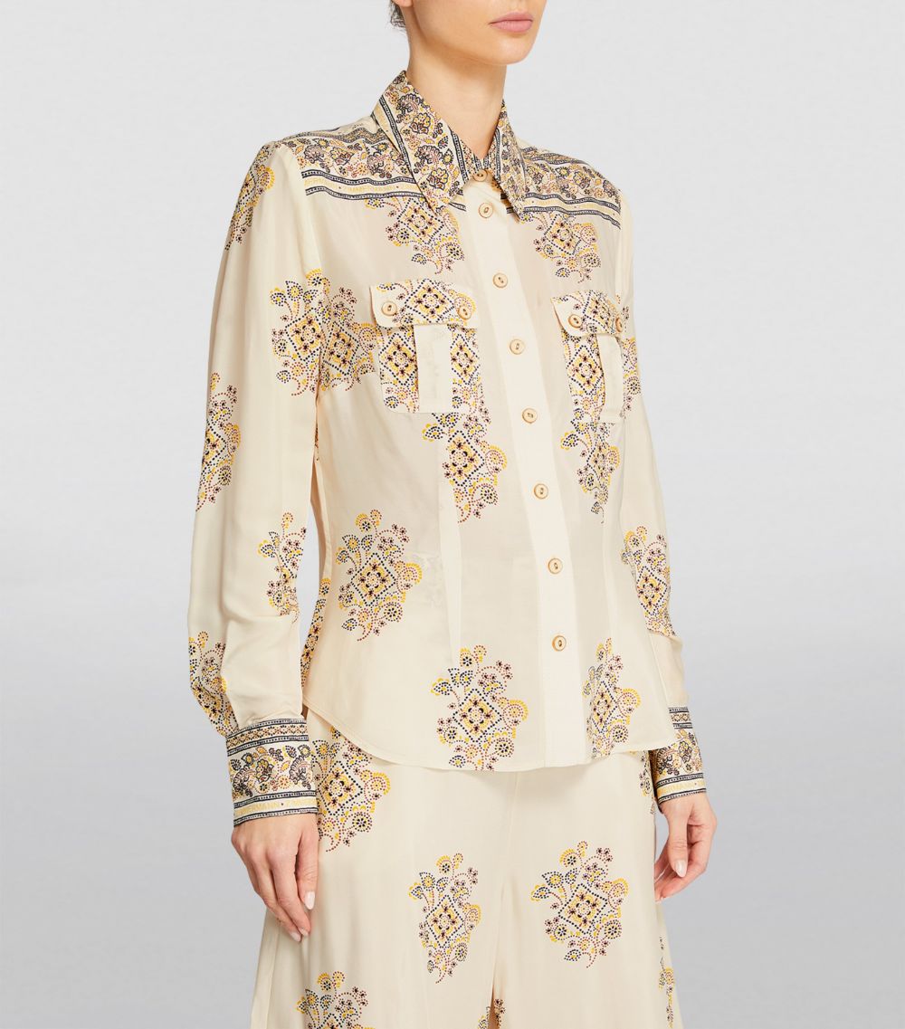 Silk-Blend Printed Shirt