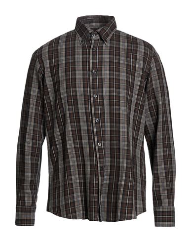 Man Shirt Brown Size 16 Cotton