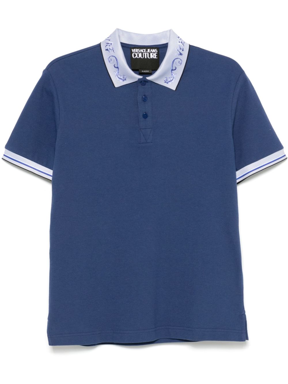 Logo-collar polo shirt - Blue