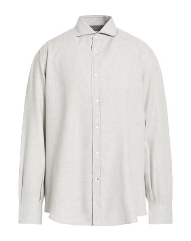 Man Shirt Light grey Size XL Cotton, Cashmere