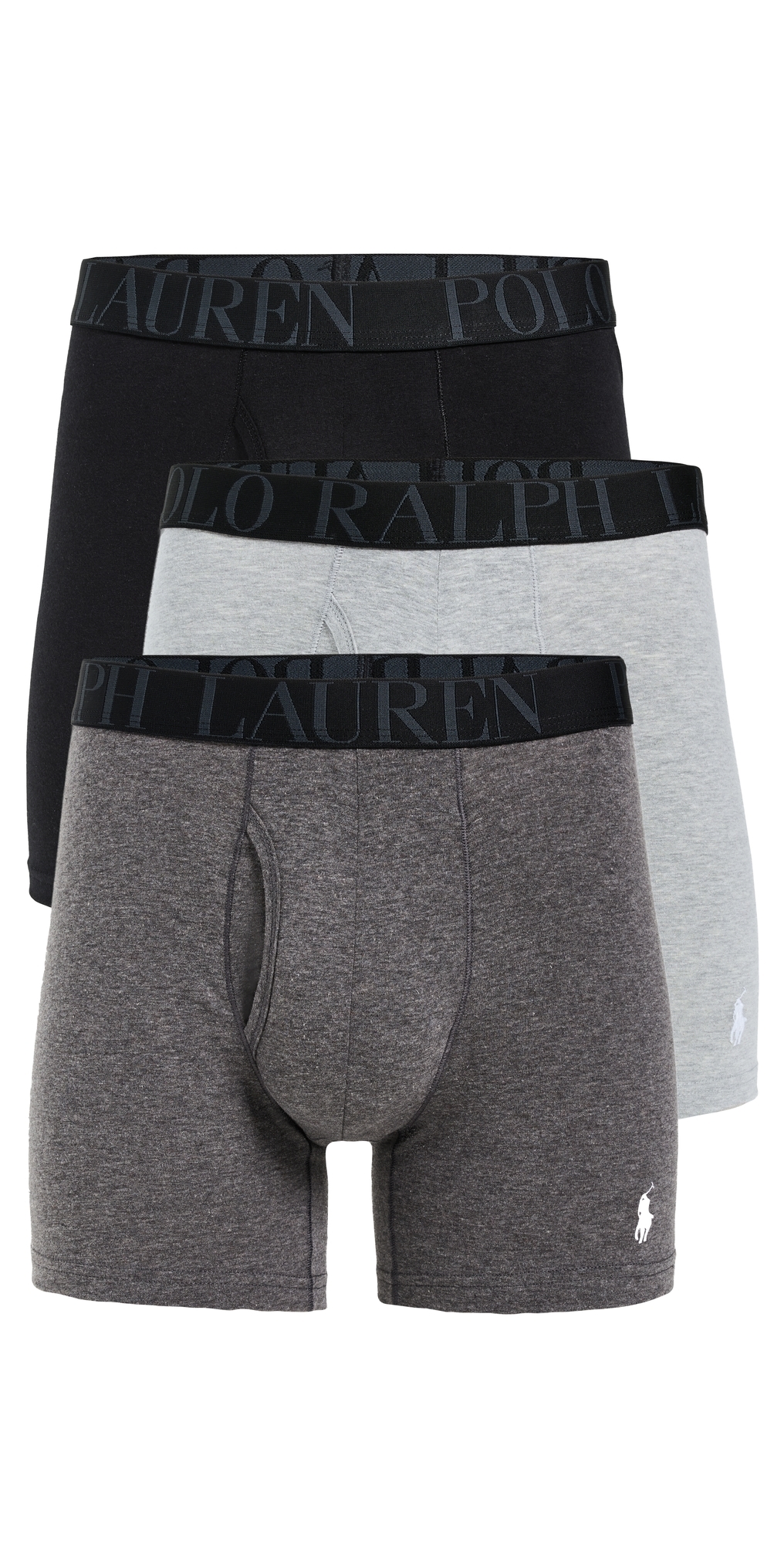 Stretch Classic Fit Boxer Briefs 3 Pack Andover/Charcoal/Polo Black