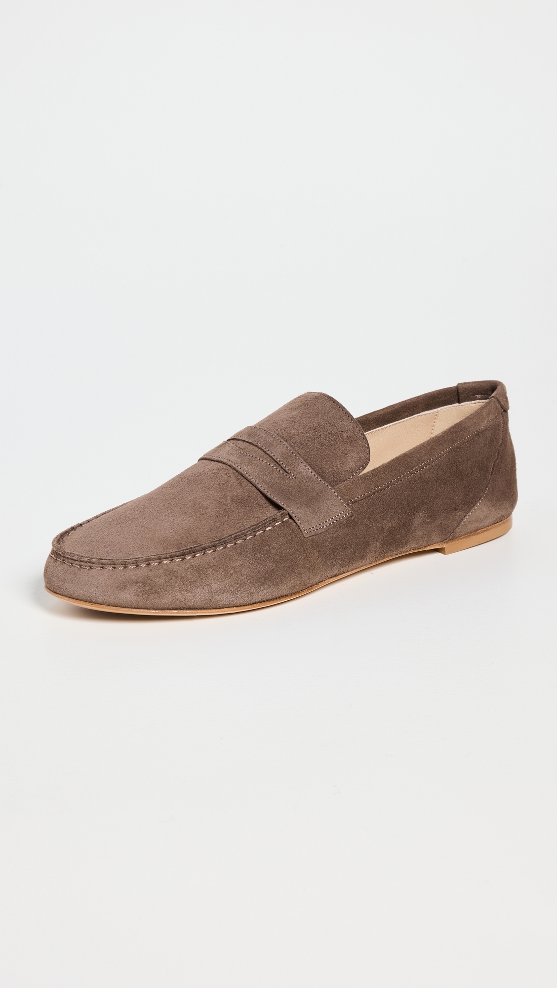 The Penny Loafers Taupe Suede