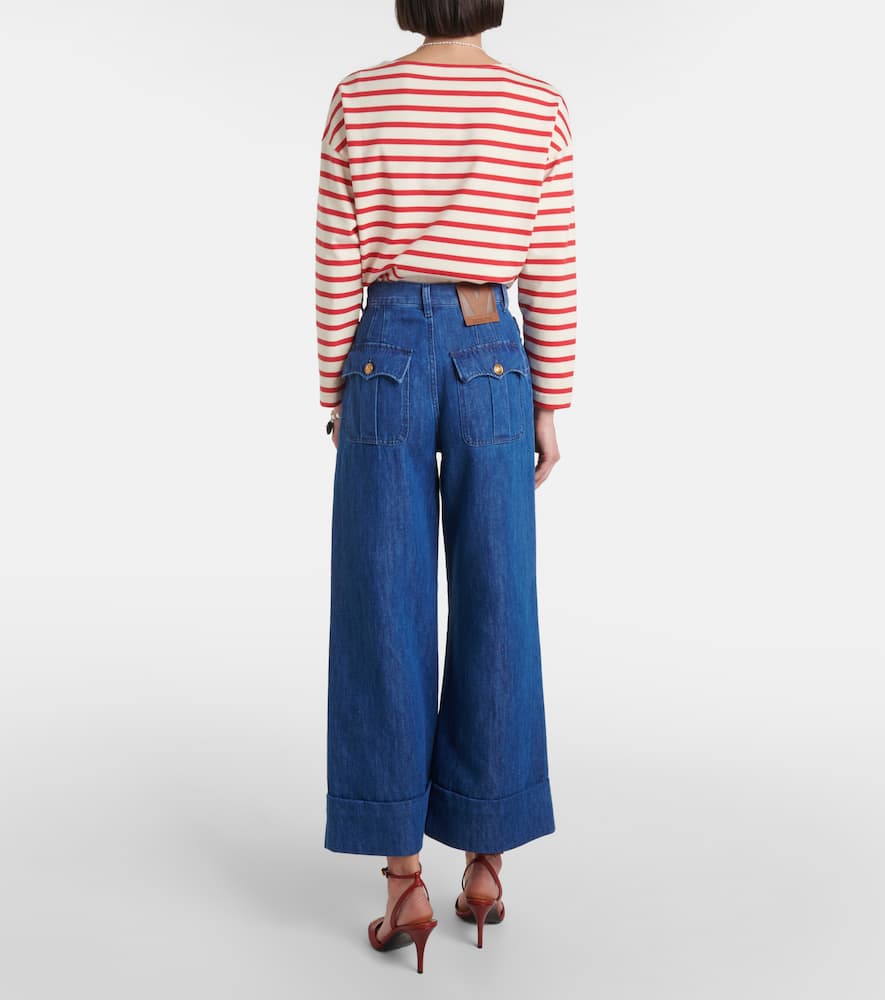 High-rise wide-leg jeans