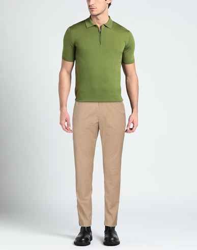 Man Pants Camel Size 38 Cotton, Elastane