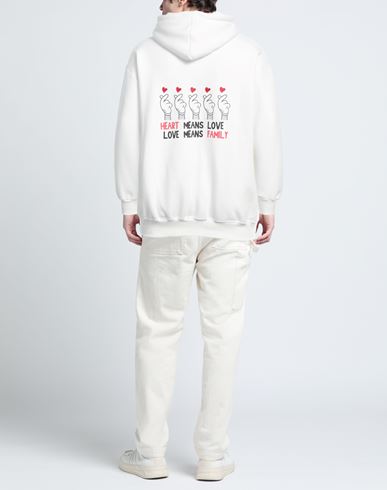 Family First Milano Man Sweatshirt White Size L Cotton