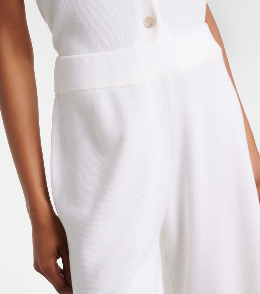 Virgin wool wide-leg pants