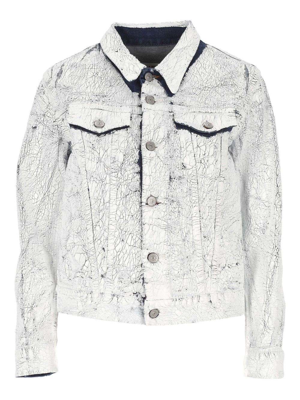 MM6 Maison Margiela coated-finish denim jacket - White