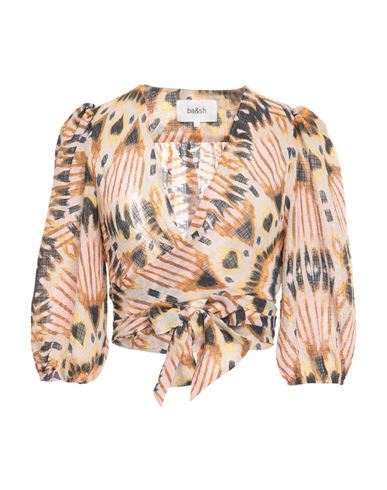 Woman Wrap cardigans Sand Size 3 Polyester, Elastane