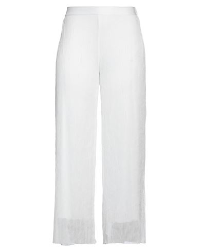 Woman Pants White Size 6 Polyester